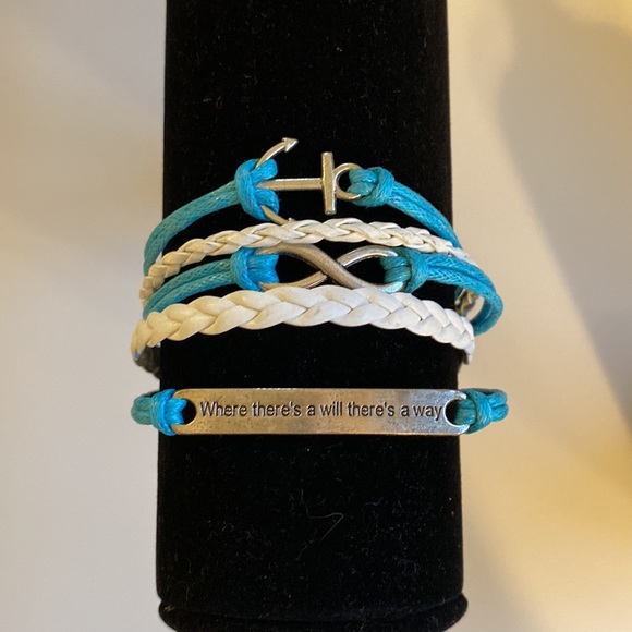 Jewelry - Multi Stand Nautical Inspirational "Where there's a will there's a way" Bracelet